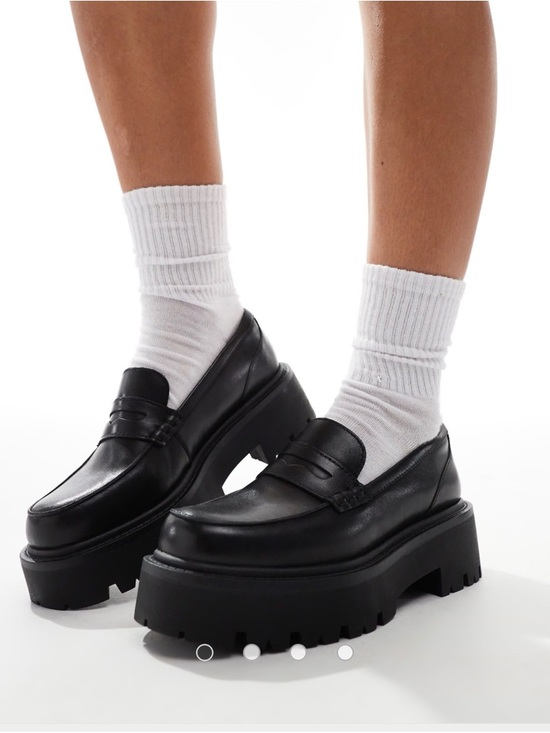 ASOS Shoes - ASOS ALDO Cadaycia Chunky Platform Loafers Black Lug Sole Preppy Size 6